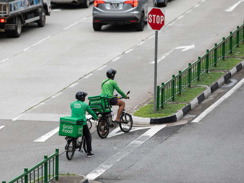 A file photo of food delivery riders. A file photo of food delivery riders.