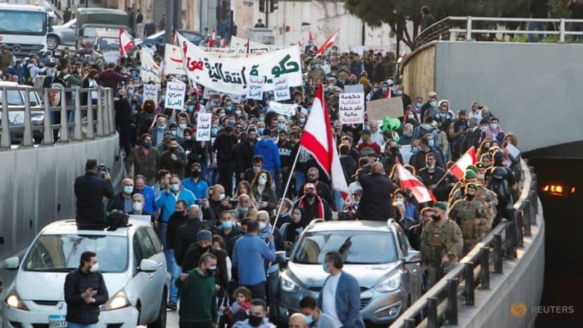Thousands march in central Beirut as political deadlock persists Thousands march in central Beirut as political deadlock persists