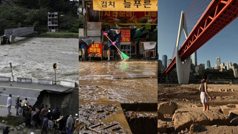 In pictures: Extreme weather in Pakistan, South Korea and China highlight impact of climate change In pictures: Extreme weather in Pakistan, South Korea and China highlight impact of climate change