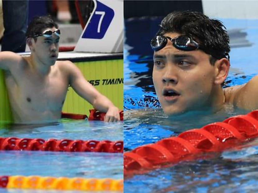 Composite image of Darren Chua (left) and Joseph Schooling. Composite image of Darren Chua (left) and Joseph Schooling.