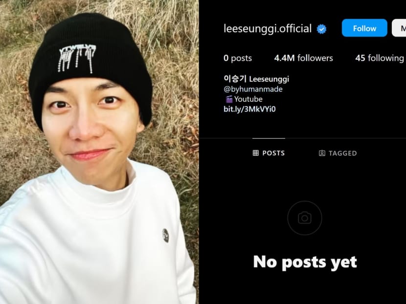 Korean actor Lee Seung-gi deletes all his Instagram posts and profile picture Korean actor Lee Seung-gi deletes all his Instagram posts and profile picture