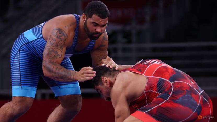 Olympics-Wrestling-American Steveson cruises into freestyle super heavyweight final Olympics-Wrestling-American Steveson cruises into freestyle super heavyweight final