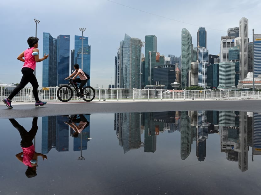 The Singapore economy's 7.6 per cent growth in 2021 is a rebound from the 4.1 per cent contraction in 2020, the Ministry of Trade and Industry said. The Singapore economy's 7.6 per cent growth in 2021 is a rebound from the 4.1 per cent contraction in 2020, the Ministry of Trade and Industry said.