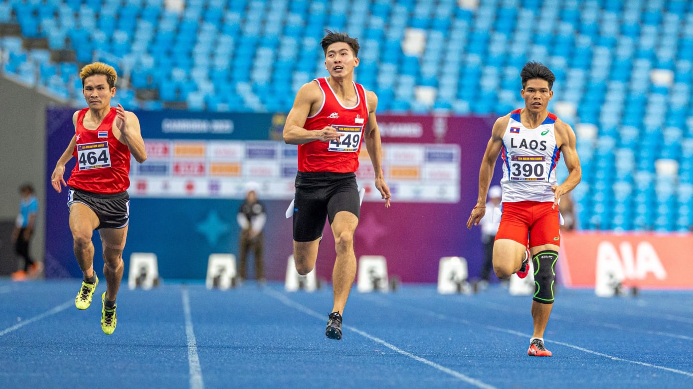 亚细安残运会：我国男子400米赛跑决赛摘银牌