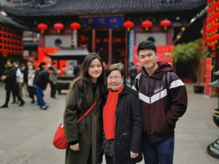 The author with her brother and grandmother during a family holiday to Shanghai, China. The author with her brother and grandmother during a family holiday to Shanghai, China.