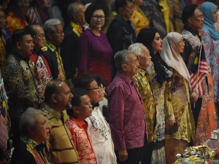 Prime Minister Mahathir Mohamad and other PH leaders at the Malaysia Day celebration in Kuching on September 16, 2019.