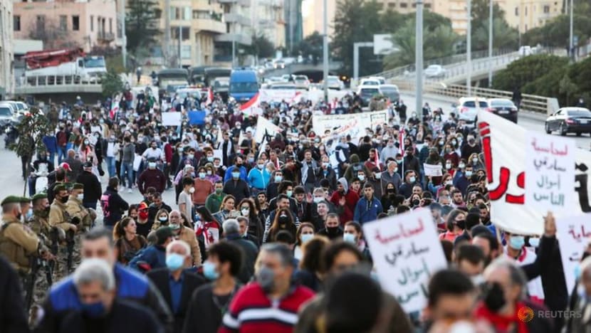 Thousands march in central Beirut as political deadlock persists Thousands march in central Beirut as political deadlock persists