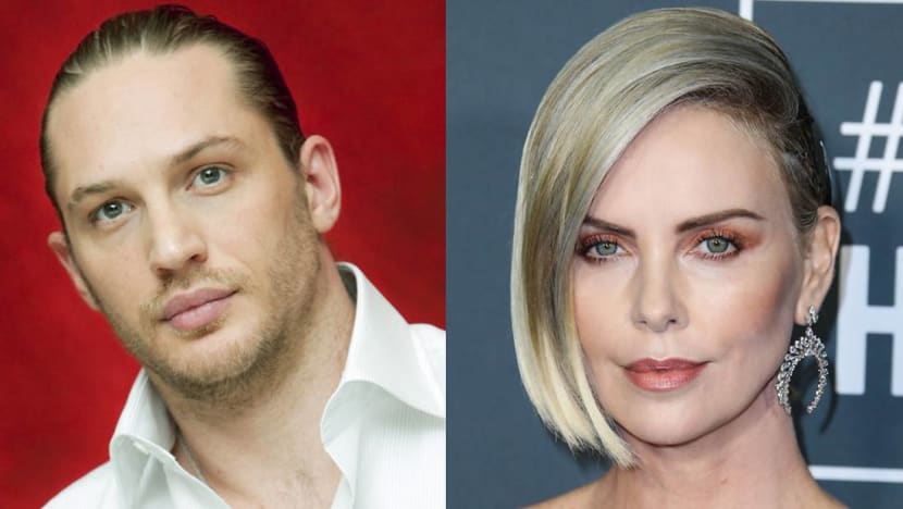 Charlize Theron Has Tom Hardy's Self-Portrait Hanging In Her Office Charlize Theron Has Tom Hardy's Self-Portrait Hanging In Her Office