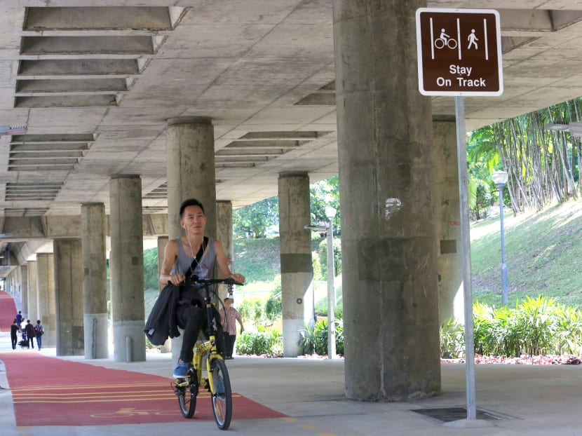 When completed in 2019, the cycling path network in Ang Mo Kio will be the longest in any residential town, with every home in the town within a five-minute walking distance of the nearest cycling path. Photo: Koh Mui Fong/TODAY