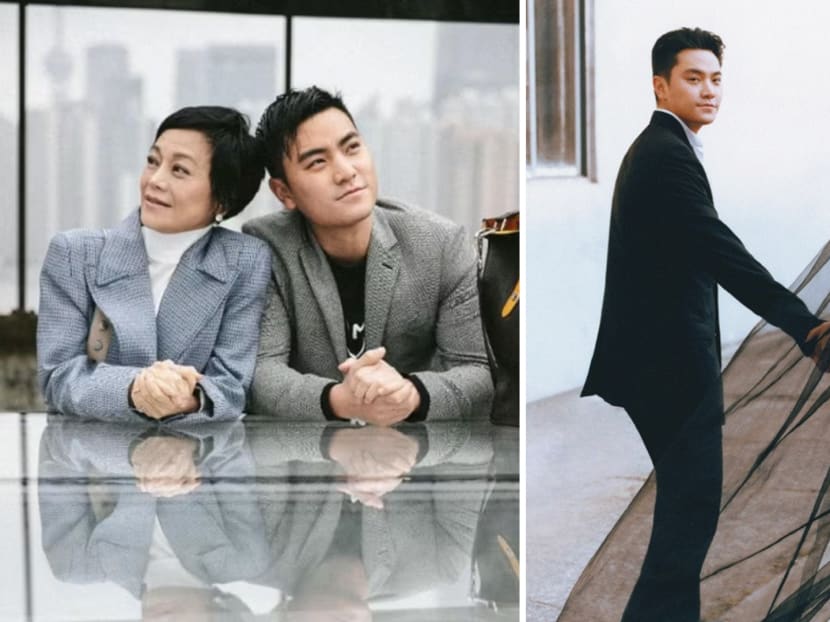 Fiancee of Sylvia Chang's son wears black tuxedo gown for wedding shoot and she looks super cool