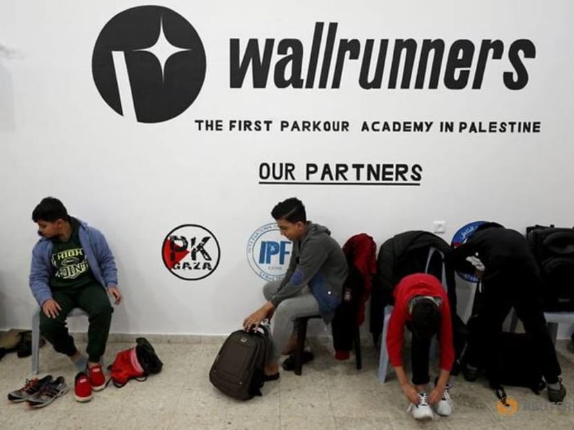 Gaza's parkour athletes jump for joy over new training facility Gaza's parkour athletes jump for joy over new training facility