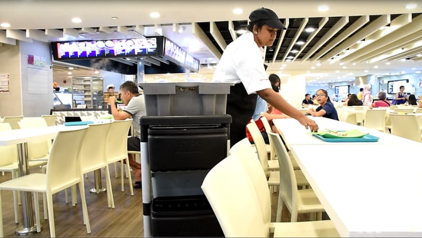On The Job as a food court cleaner: Exhausting work which could be easier if people cleared their own plates   