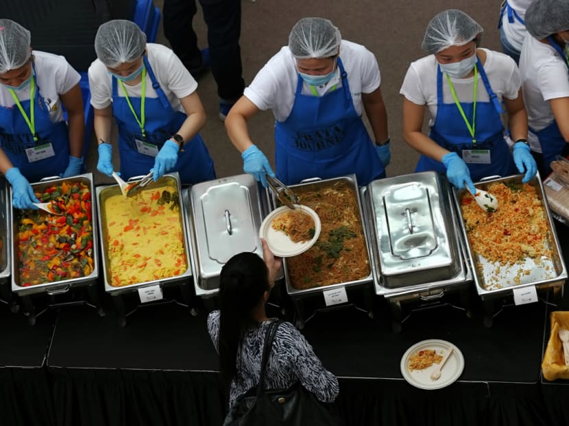 The Singapore edition of the international event "Feeding the 5000", held at City Square Mall on March 25, 2018. Photo: Nuria Ling/TODAY The Singapore edition of the international event "Feeding the 5000", held at City Square Mall on March 25, 2018. Photo: Nuria Ling/TODAY