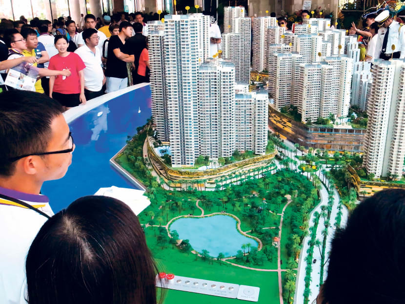 Prospective buyers at the sales launch of the Country Garden Danga Bay condominium development in Johor Baru. 
Photo: Don Wong