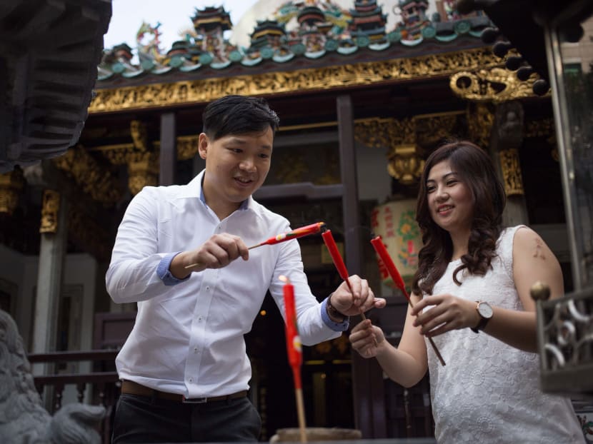 A match made by god at Yueh Hai Ching Temple