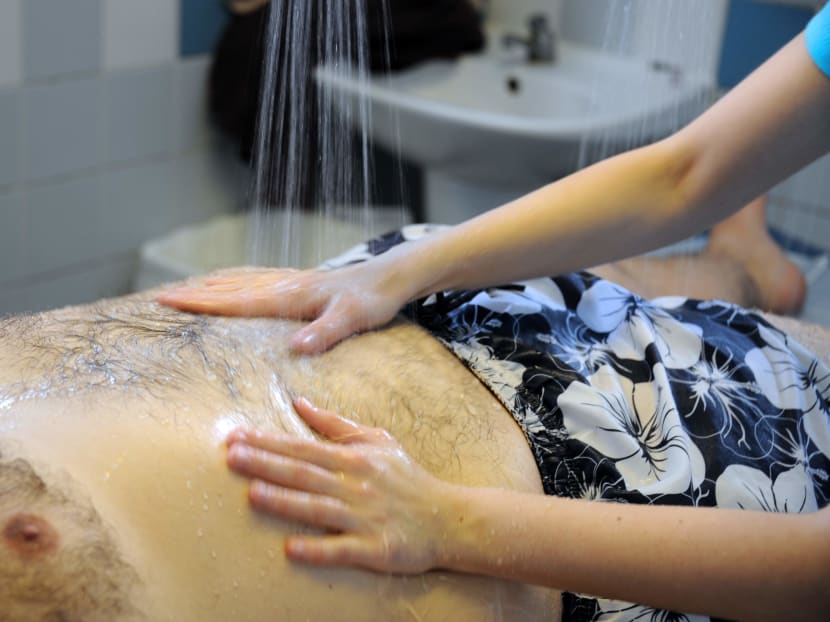 A man receiving a massage. AFP file photo
