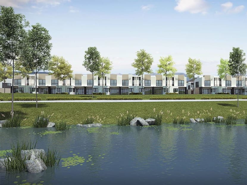 An artist's impression of Citrine Lakehomes, which will offer townhouses and link houses with indicative prices of RM550,000 and RM760,000, respectively, and will be launched in the fourth quarter of this year. Photo: Sunway Property