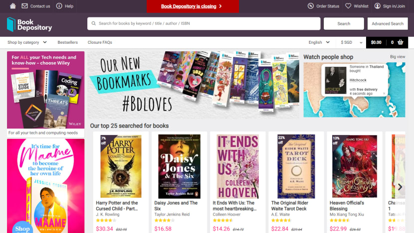 Online store Book Depository to shut down on Apr 26
