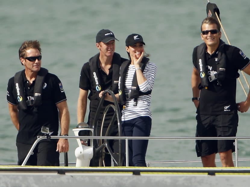 Royal couple compete in sailing race during NZ trip