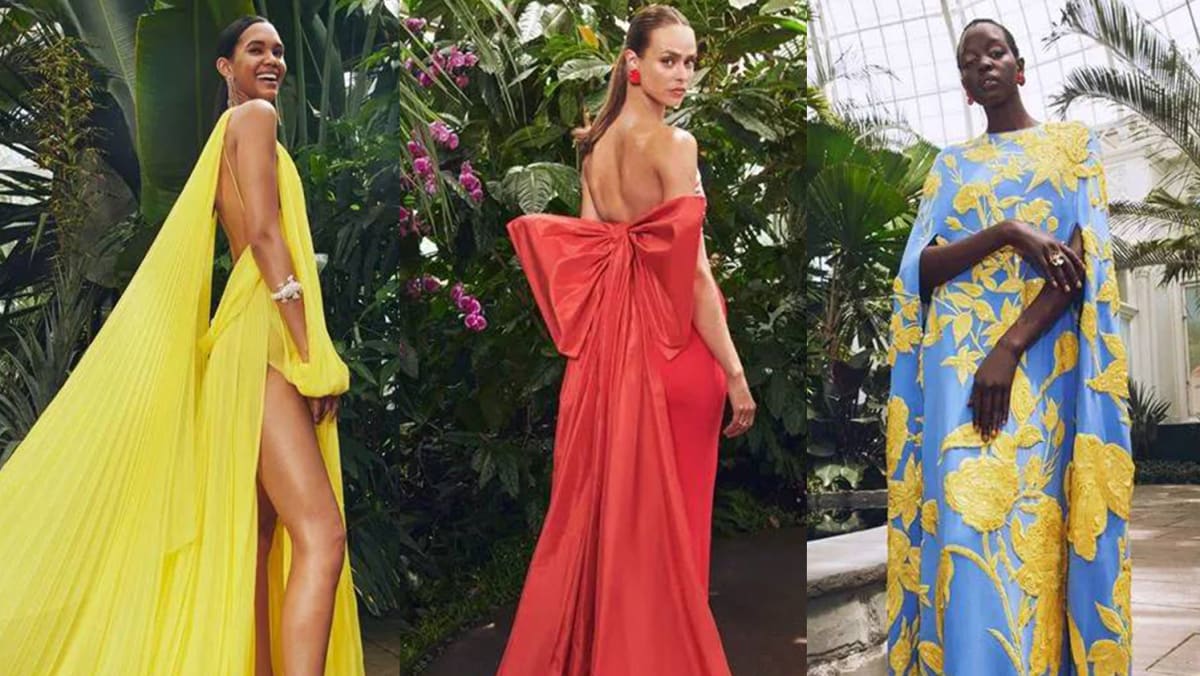 Oscar de la top renta long dresses