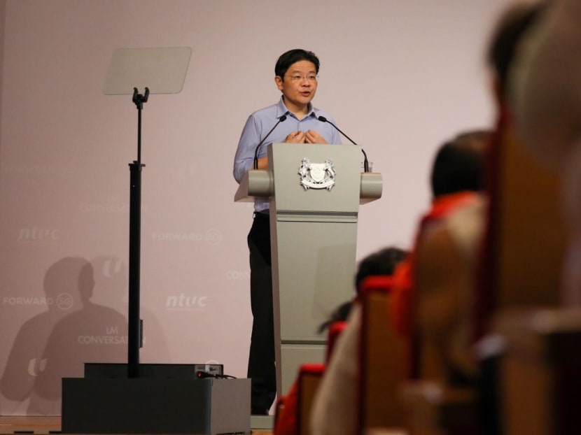 Deputy Prime Minister Lawrence Wong speaking at the launch of a Forward Singapore exercise on June 28, 2022.