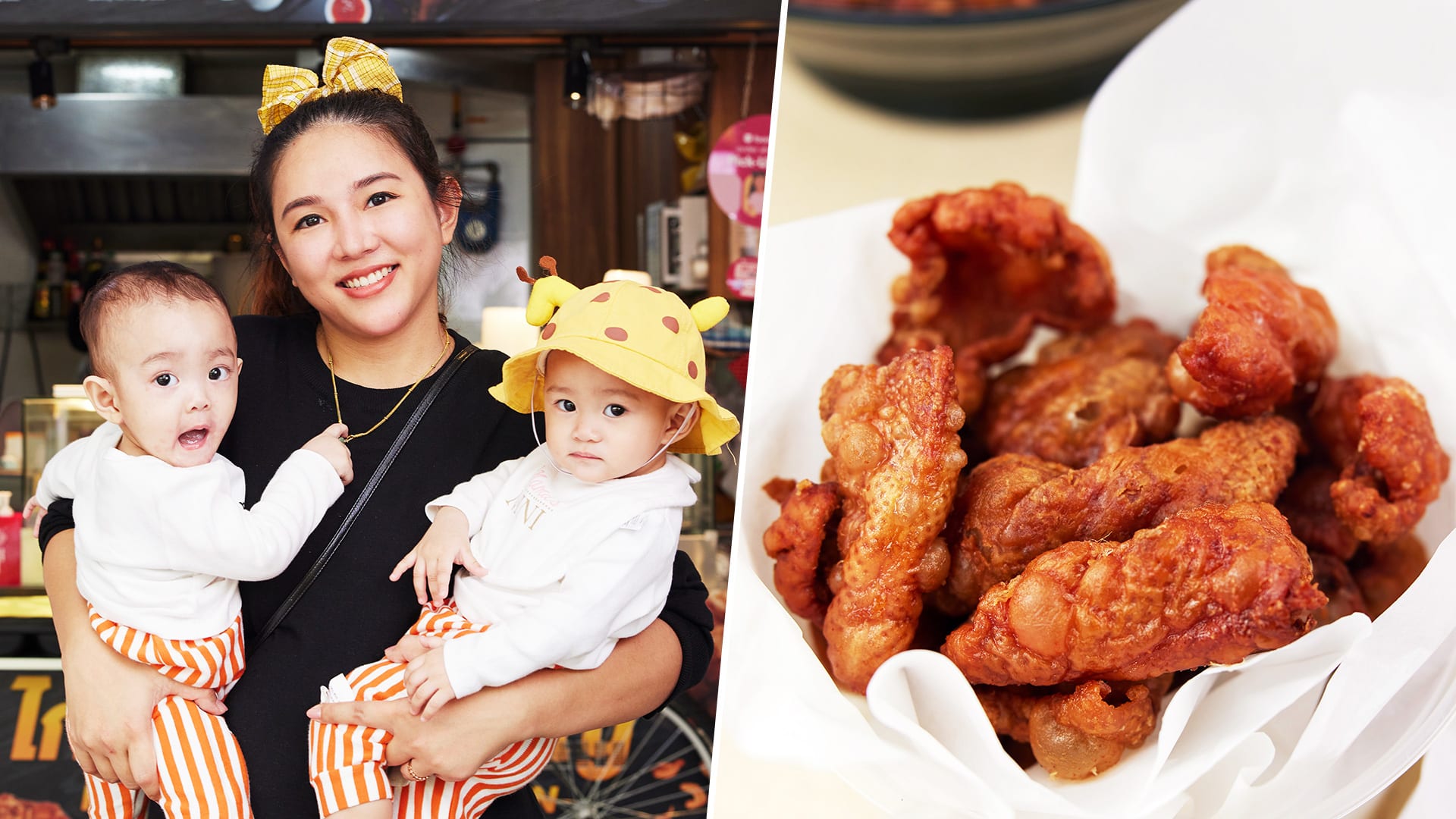 Addictive Fried Chicken Skin & Wings By Thai Hawker Who Names Stall After Twins