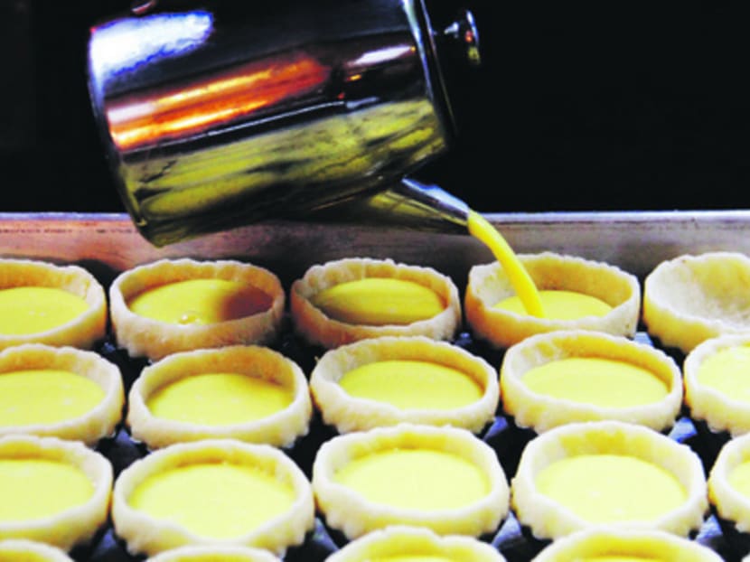 Egg tarts from Honolulu Cafe, which opens its Singapore outlet today. Photo: Damien Teo