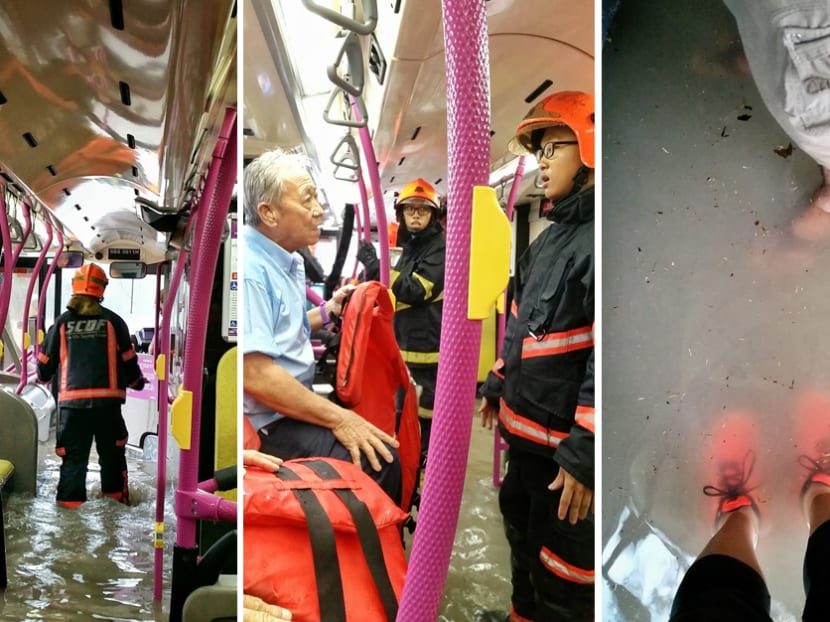 Flash floods trap 11 in Jurong West Flash floods trap 11 in Jurong West