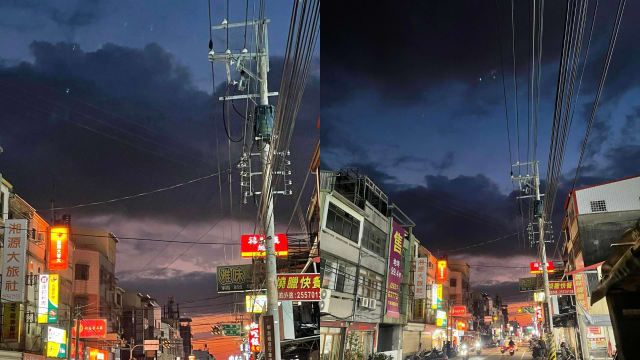台湾地震前晚天空出现异常 网民称像当年大地震前天色