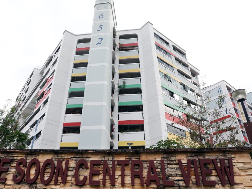 A view of Block 652 along Yishun Avenue 4 where a flat was sold for more than S$1 million.