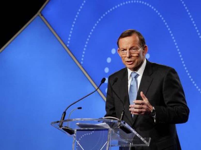 Australian Prime Minister Tony Abbott delivers his keynote speech during the B20 Summit in Sydney, on July 17, 2014. Photo: Reuters