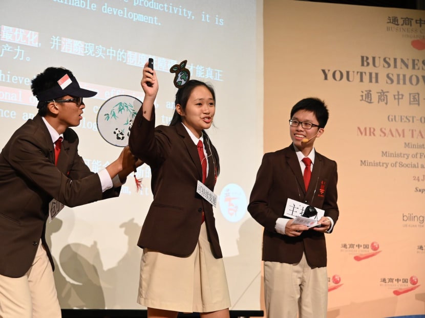 Participants of a Business China youth event last year. The authors are involved in Business China Youth Chapter, which connects youths interested in business, current affairs and arts across Singapore and China. Its events are commonly conducted in Mandarin.