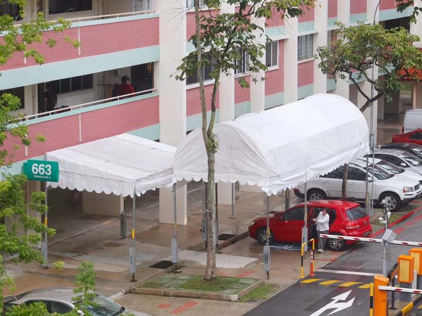 President Halimah Yacob's flat in Yishun. Other flats going on sale are now beginning to boast about the 'extremely high security'. Photo: Najeer Yusof