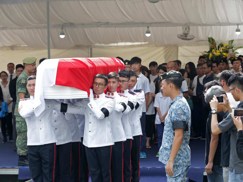 Solemn military send off for 3SG Gavin Chan, NSF killed during Ex Wallaby
