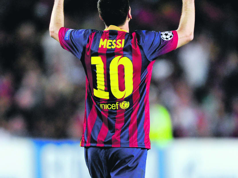 Messi’s hat-trick was his fourth in Europe. Photo: Getty Images