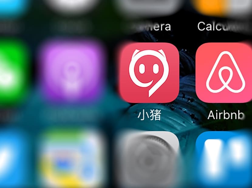 The Xiaozhu app seen next to Airbnb on a smartphone. Photo: South China Morning Post