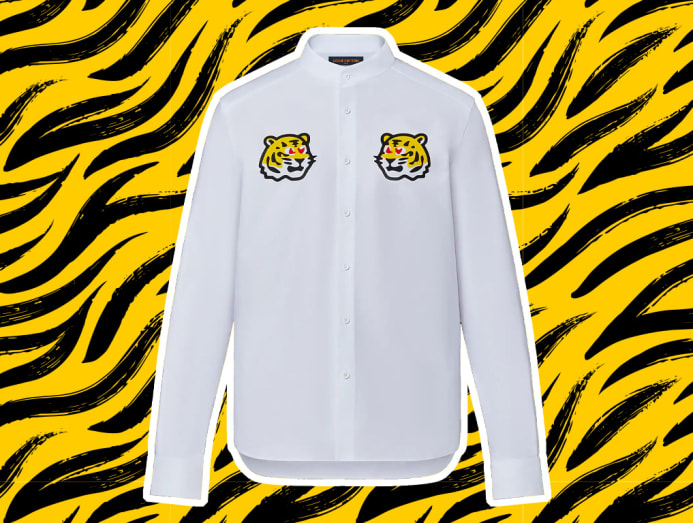 tigers mandarin collar shirt
