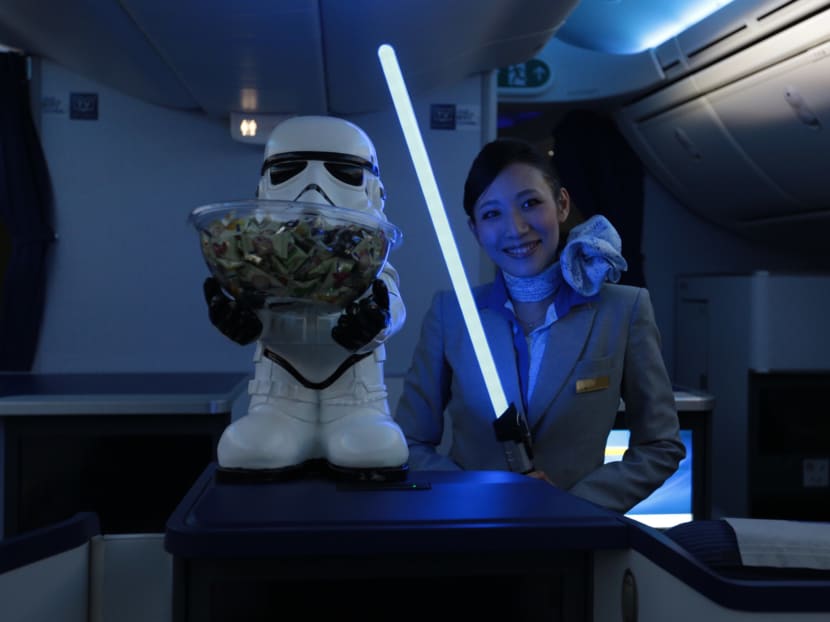 Star Wars plane, starfighters land at Changi Airport