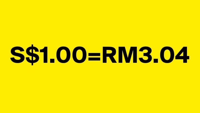 Nilai ringgit hari ini: S$1.00 = RM3.04