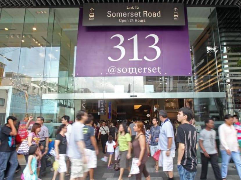 Shoppers at 313 @ Somerset. TODAY file photo
