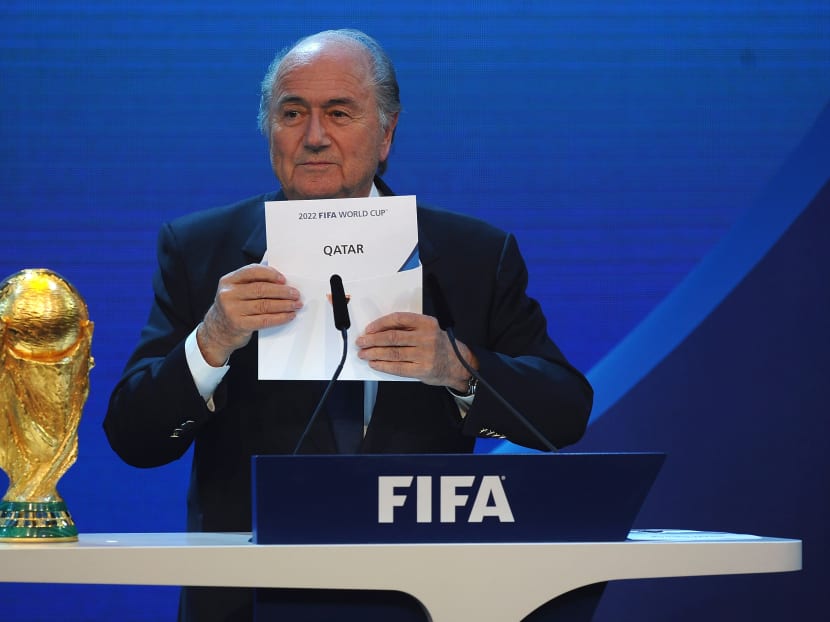FIFA President Joseph S Blatter announced Qatar as the winning hosts of 2022 during the FIFA World Cup 2018 & 2022 Host Countries Announcement at the Messe Conference Centre on December 2, 2010 in Zurich, Switzerland. Getty Images file photo
