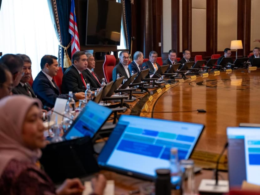 Malaysian Prime Minister Anwar Ibrahim chairs a special Cabinet meeting at the Prime Minister’s Office in Putrajaya on Dec 5, 2022.