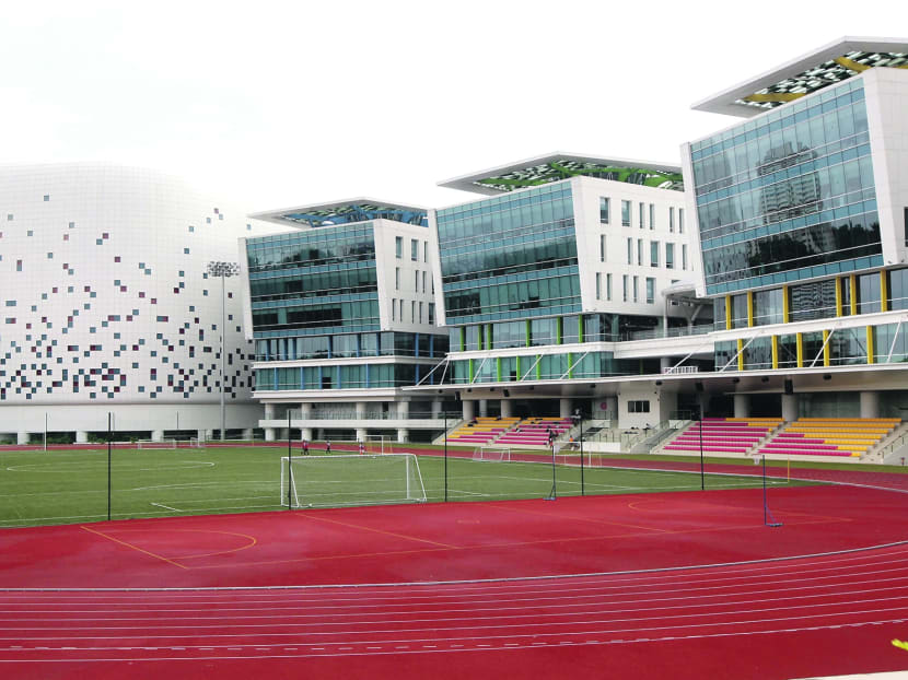 Track and football field at ITE College Central