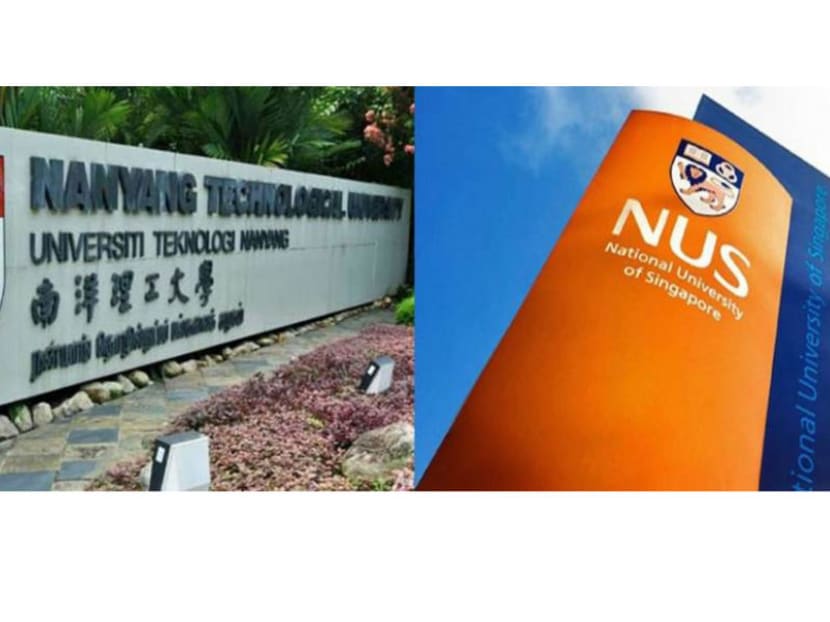 National University of Singapore and Nanyang Technological University. Photo: Channelnewsasia/TODAY