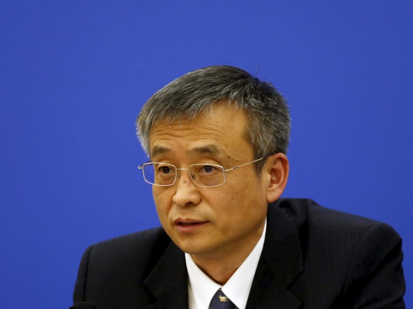 An Weixing, the head of the Public Security Ministry's counter-terrorism division, speaks at a news conference after China's parliament passed a controversial new anti-terrorism law in Beijing.   Photo: REUTERS