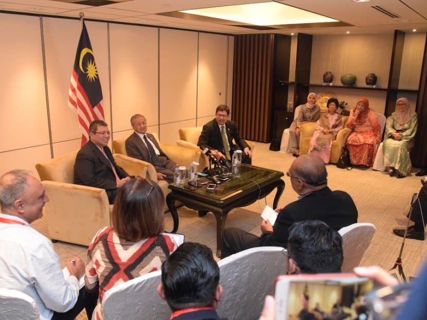 Malaysian prime minister Tun Dr Mahathir at a press conference for Malaysian media after the conclusion of the 33rd Asean Summit in Singapore.