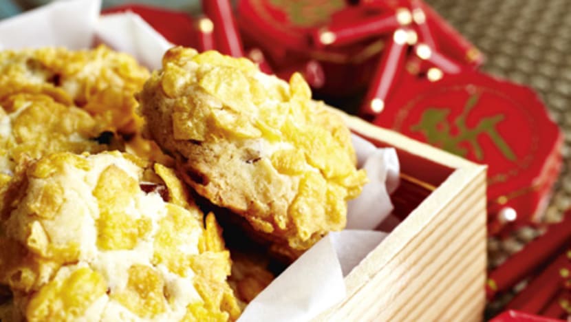 Irresistible Cornflake, Bak Kwa And Cranberry Cookies Irresistible Cornflake, Bak Kwa And Cranberry Cookies