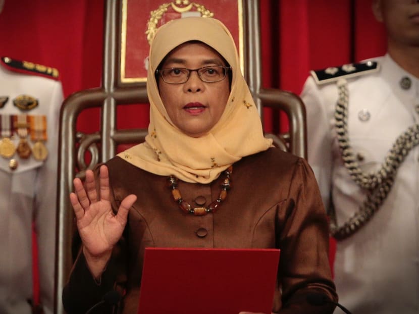 Madam Halimah Yacob's presidency has been praised by Malaysians and Indonesians. Photo: Jason Quah/TODAY