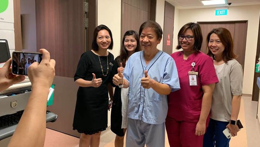 Khaw Boon Wan leaves hospital after surgery for fractured arm Khaw Boon Wan leaves hospital after surgery for fractured arm