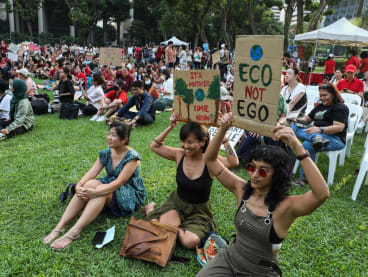 SG Climate Rally at Hong Lim Park on Sept 23, 2023. 